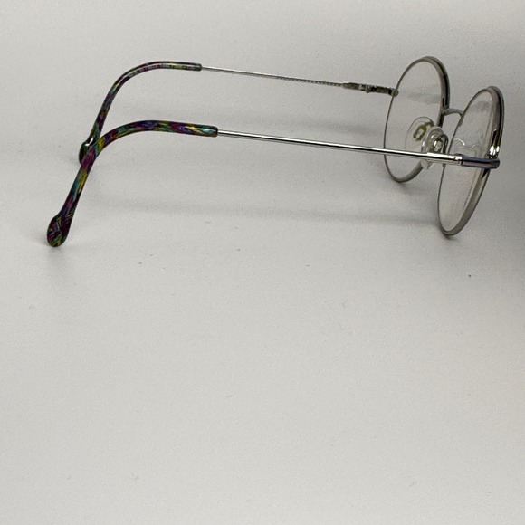 OWP Germany 1448 200 Round Silver Multicolor Eyeglasses Frames 50-20-135 Vintage